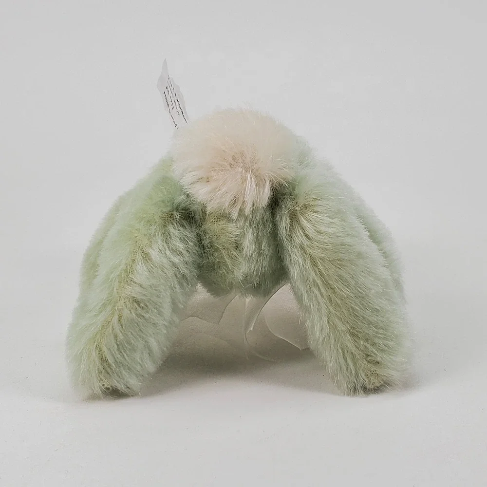 Marie Osmond Porcelain Bunny Doll Mint Green Mohair‎ Knickerbocker 7 inch Seated